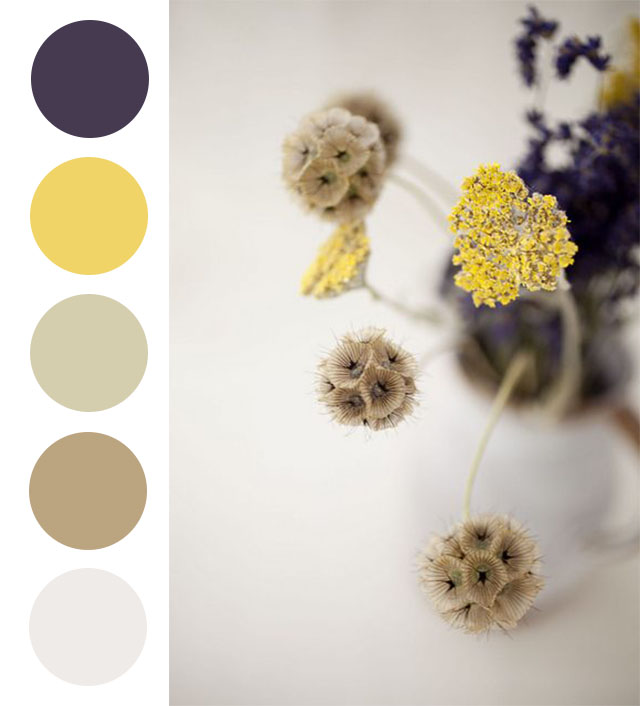 mlle-bagatelles-color-inspiration-mustard-yellow-purple-flower
