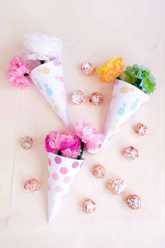 diy pour la fête des mères: cornets de fleurs et de doughnuts l Mademoiselle Bagatelles l blog diy mode cuisine